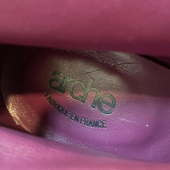 Arche Black Suede Heeled Booties Made in France size 40 or US 9 - Picture 4 of 15